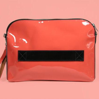 Megan Pink - Handmade Leather Clutch / Leather..