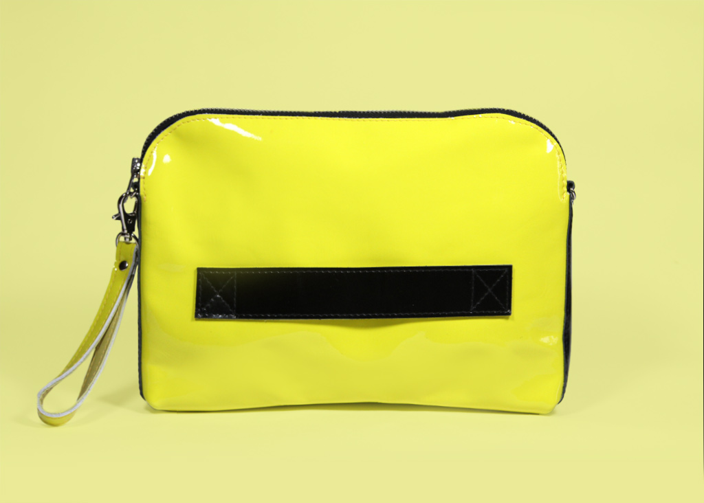Neon Yellow Leather Clutch "megan Lemon", Handmade Clutch Purse, Lemon Clutch Bag, Yellow Clutch For Ipad Mini, Gift For Women,